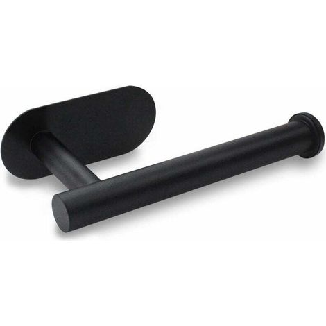 Portarotolo di carta igienica in acciaio inox 304. Montaggio a parete senza foratura grazie a una striscia adesiva 3M. - Crezuo