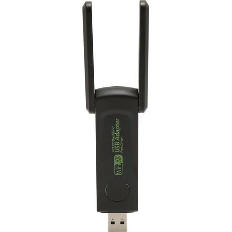 Carte WiFi USB 3.0 1300Mbps Double Antenne Bande Double 2.4G/5G pour Ordinateur (1/5)