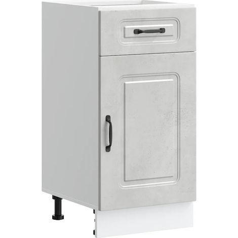 Mueble de cocina moderno con práctico espacio de almacenamiento 40 x 46 x 81,5 cm madera de ingeniería gris hormigón 020049894 (1/5)