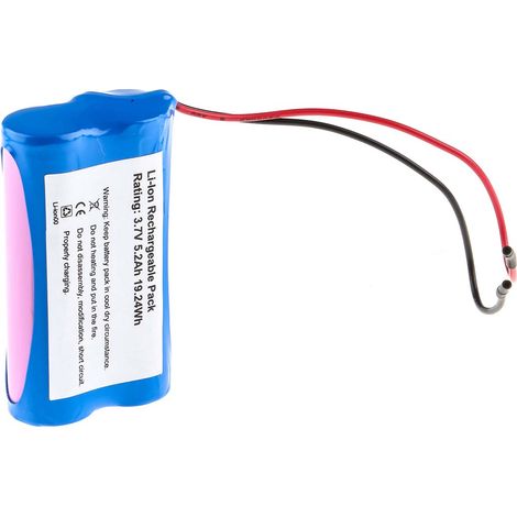 Bloc batterie rechargeable RS PRO 3.7V Lithium-Ion 5.2Ah 69 x 36 x 19 mm x 2 ( Prix pour 1 ) (1/2)