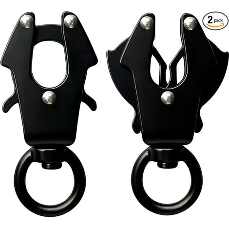 Dog Leash Clip 360 Degree Swivel Carabiner, Quick Release Safety Clip Pet Collar Tie (Round) (1/2)