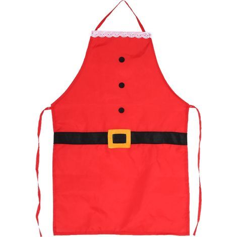 Weihnachtsschürze, verstellbare Latzschürze mit Taschen, wasserdicht und strapazierfähig, geeignet für Damen und Herren, ideal zum Grillen und Backen (1/5)