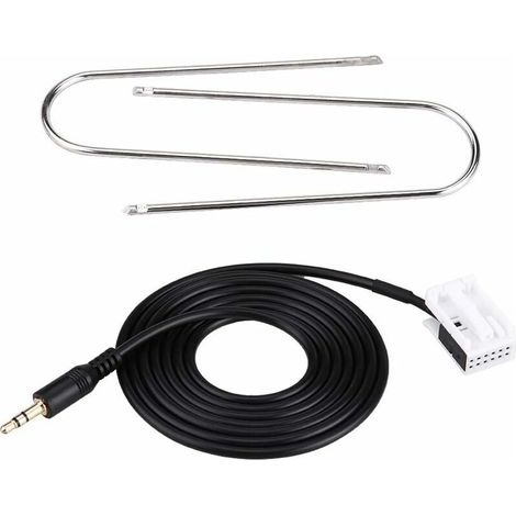 Câble Auxiliaire AUX Voiture Audio avec Outils de Dépose de Radio (1/5)