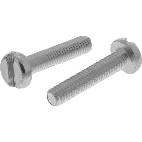 Vis à métaux RS PRO M4 à tête Cylindrique fendue en Acier, 20mm ( Prix pour Sachet de 100 )