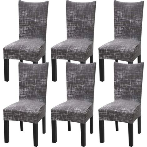 Universal Stretch Stuhlhussen 6er Set Stuhlbezug für Stuhl Esszimmer Nordischen Stil (1/5)