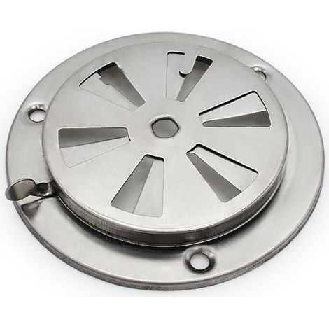 Sollbry – Grille de ventilation ronde 95mm – Acier inoxydable poli – Pour ventilation intérieure, camping-cars, bateaux, garages (1/5)