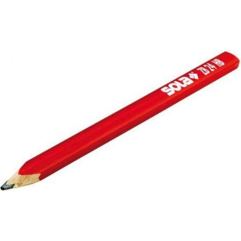 Sola SO66010520 ZB, Lápiz de carpintero para madera, mina de grafito dureza HB, 24 cm, ideal para marcar con precisión en proyectos de carpintería. (1/3)