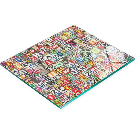 Pannello decorativo multifunzionale da cucina con lettere indurite e collage, 60x52 cm. (1/5)