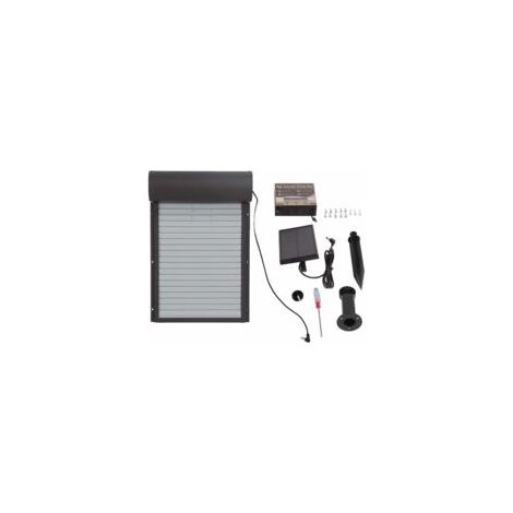 Porte automatique pour poulailler solaire Métal en tôle de fer et aluminium Minuterie intégrée Compatible avec poulets et canards