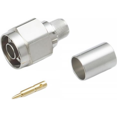 Connecteur coaxial RS PRO Mâle Droit, raccordement A souder 50O Montage sur câble ( Prix pour 1 )