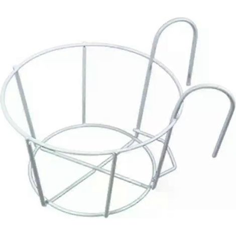 Supports suspendus pour plantes de jardin en fer, étagères rondes pour pots de fleurs de balcon, supports pour plantes de balustrade et de clôture, accessoires de jardin (1/5)