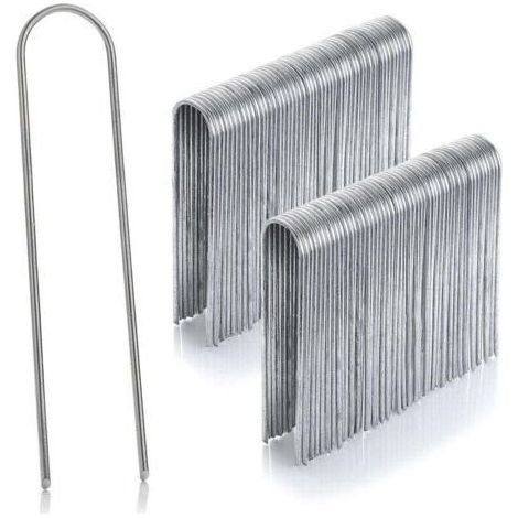 Lot de 50 piquets de Fixation en Acier galvanisé Inoxydable H100mm, L25mm, Ø2,9 mm (1/4)