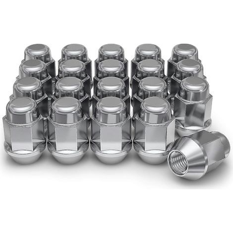 - Écrou de roue borgne chromé M12x1,50, 1707S-20AM, lot de 20 (1 jeu) (1/4)