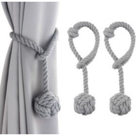 Curtain tiebacks, set of 2 rope curtain tiebacks, sturdy curtain tiebacks for curtains