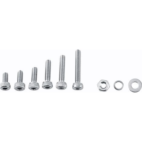 600 pièces Vis à tête cylindrique à six pans creux M2 Vis hexagonales en acier inoxydable avec écrous hexagonaux Assortiment de kit (A : tête cylindrique) (1/5)