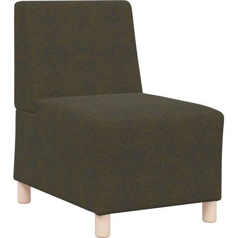Sofa Stuhl mit Kissen Grün 55 x 74 x 82 cm Faux Wildleder