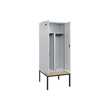 kaiserkraft  Armadietto sporco/pulito con panca Evolo PLUS  2 (1/3)