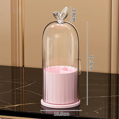 (Petit Rose) Boîte de rangement rotative à 360° pour pinceaux de maquillage, présentoir cosmétique de bureau avec tiroirs