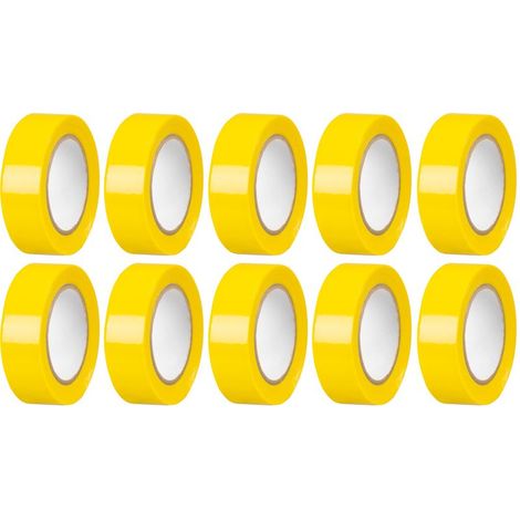 Band Strend Pro, 19 mm, L-10 m, max. 80°C, 40,0 kV/mm, gelb, Isolierband, selbstklebend, PVC, Packung 10 Stk. (1/5)
