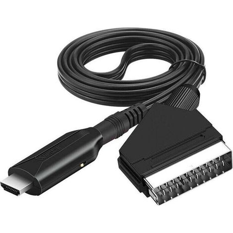Convertisseur Adaptateur HDMI vers Péritel, Câble HDMI to Scart Converter,Adaptateur Tout-en-Un, convertisseur Audio vidéo pour DVD、XBOX360、PS4 Blu-Ray (1/5)