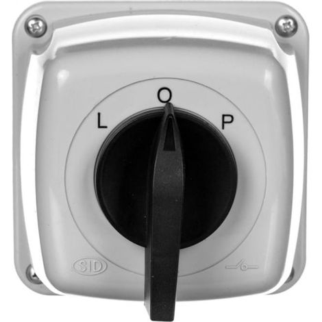 Interruptor de leva 艁UK 40-43 en carcasa, 40 A, 3 polos, interruptor L-O-P, IP65, 924030