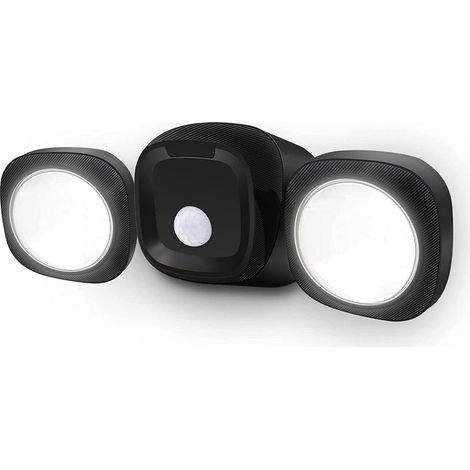 Faretto di sicurezza a LED per esterni con sensore di movimento, alimentato a batteria ricaricabile e installabile a parete. (1/3)