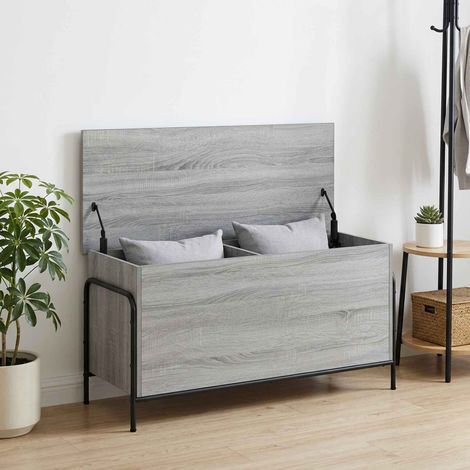 vidaXL Caja de Almacenamiento Sonoma gris 80 x 40 x 49,5 cm (1/5)