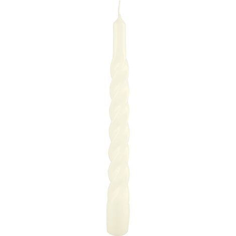 Cereria di Giorgio Risthò Candele Tortiglione Laccate, Cera, Avorio, 2.2x2.2x21 cm, 6 unità (1/3)