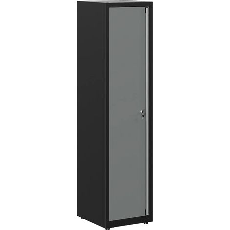 Armoire haute d'atelier en acier avec 4 étagères - L50 x P55 x H202,5 cm - Gris anthracite - ATELIOR (1/4)