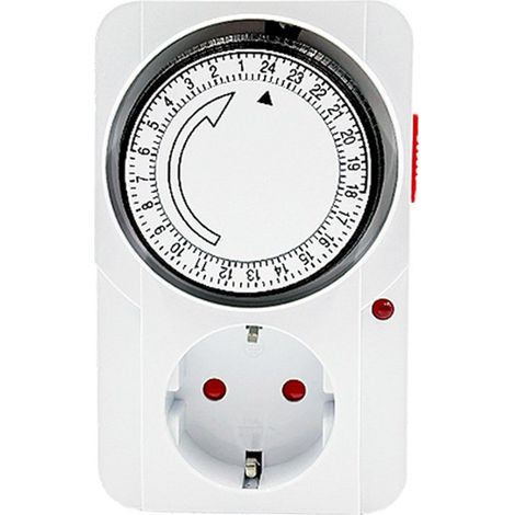 Enchufe con temporizador de 15 minutos e interruptor temporizador mecánico. (1/2)