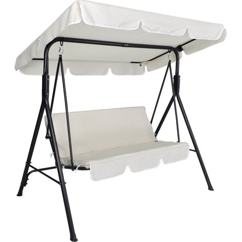 Bascule Beige 3 places 349005 structure acier 170x110x152cm tube 16mm