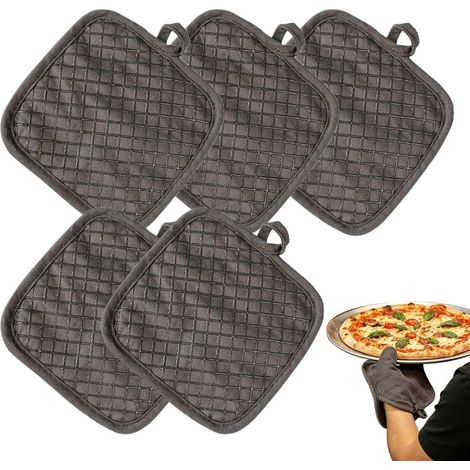 Topflappen 5 teilige hitzebeständige Ofenhandschuhe und