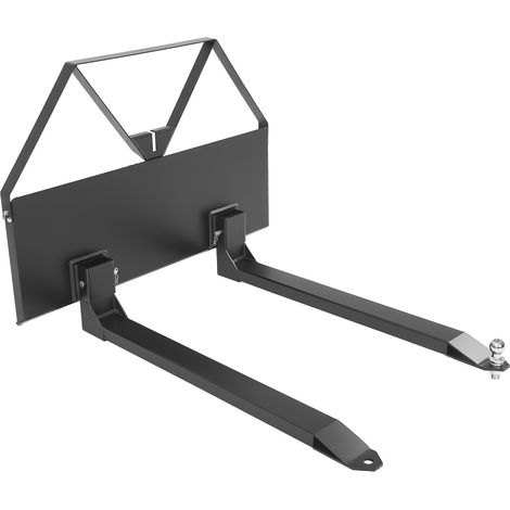 Fourches à Palettes pour Chargeuses Compactes avec Cadre 1160 mm, Fourche 1220 mm, Capacité 1179 kg, Boule d'Attelage de Remorque 47,6 mm, Connexion Rapide, pour Chargeuses Compactes, Tracteurs (1/5)