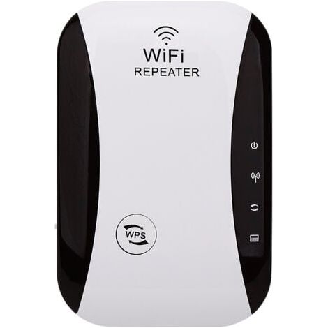Répéteur WiFi Booster 300Mbps Extenseur sans Fil Amplificateur de Signal du Réseau(WPS, Installation Facile,1 Port Ethernet, Antennes Intégrées, 2.4GHz) Augmentation de la Couverture WiFi (1/4)