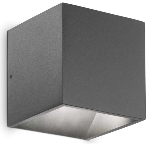 Ideal Lux Rubik - LED 1 Licht Außen Up Down Wandleuchte Anthrazit IP44 (1/2)