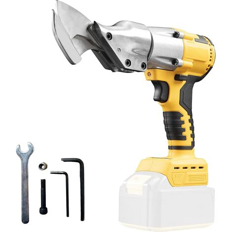 Battery Tin Snips Compatible with Dewalt 20 V Battery, Electric Metal Scissors with 360° Rotating Head, Brushless Electric Battery Scissors for Sheets, Carpets, Fabric, Leather, Paper (without Battery (1/5)