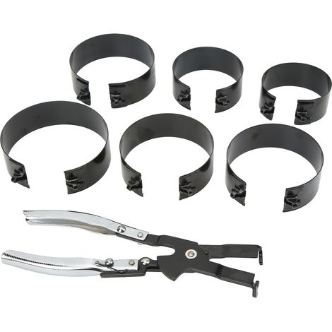 Kit de compression de segments de piston universel 6 bandes, outil d'installation et pince de réparation pour entretien automobile. (1/5)