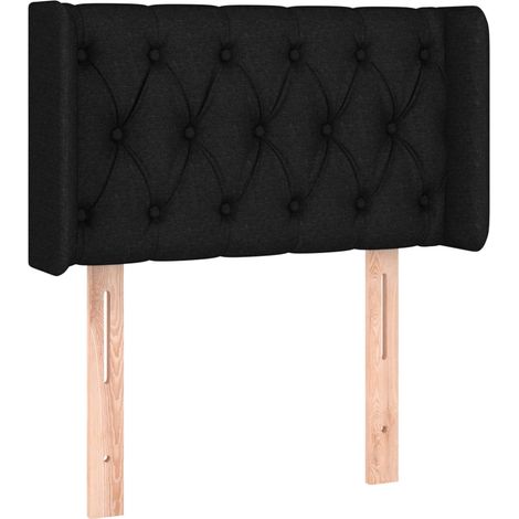 Maison Exclusive - Cabecero de tela negro 83x16x78/88 cm (1/5)