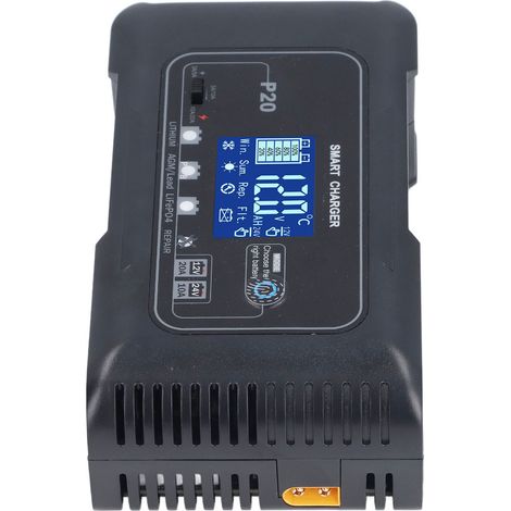 Chargeur de batterie intelligent pour voiture et moto, 12 V 20 A et 24 V 10 A, compatible avec bateaux, motos et tondeuses à gazon (100-240 V, prise européenne). (1/5)