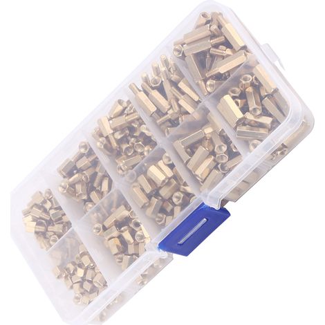 Kit 300 pièces entretoises hexagonales M3 en laiton, vis mâle-femelle et femelle-femelle, pour carte mère, assemblage DIY (1/5)