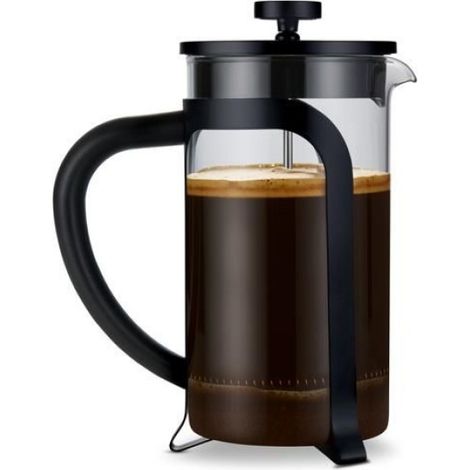 Cafetière À Piston - 800 Ml - Verre Borosilicate Et Acier Inoxydable 18/10 - Pour Maison Ou Bureau - 1 Pièce (1/5)
