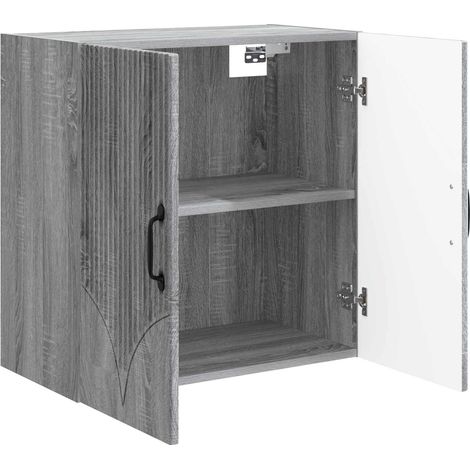Armadietto a muro Mobiletto a muro Sonoma grigio 59 x 31 x 60 cm DAS783032 (1/5)