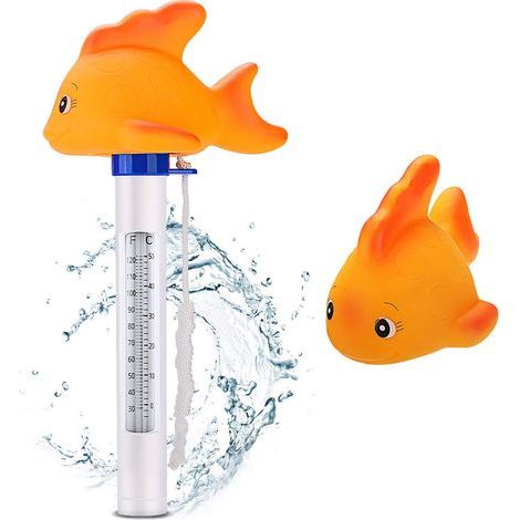 Thermomètre flottant pour piscine, motif dessin animé, doré, pour mesurer la température de l'eau des piscines, spas, jacuzzis et aquariums-AquaForge (1/5)