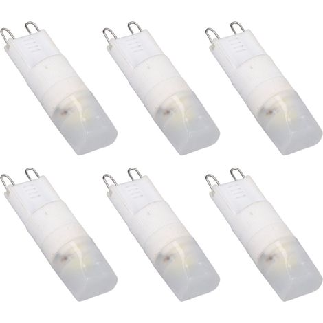 G9 LED 2W COB-Lampe, Miniaturlampe für Kronleuchter, Deckenleuchten, Wandleuchten, Tischlampen, 6er-Pack (220V, kaltweiß) (1/5)