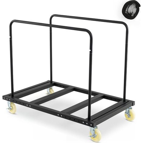 Heavy Duty Folding Table Cart with Lockable Wheels (1/5)