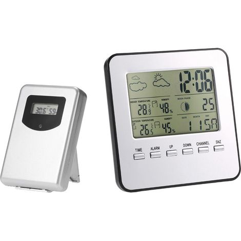 Green Mobility-Thermometre Hygrometre Numerique Lcd Horloge Station Meteo Lcd (1/5)