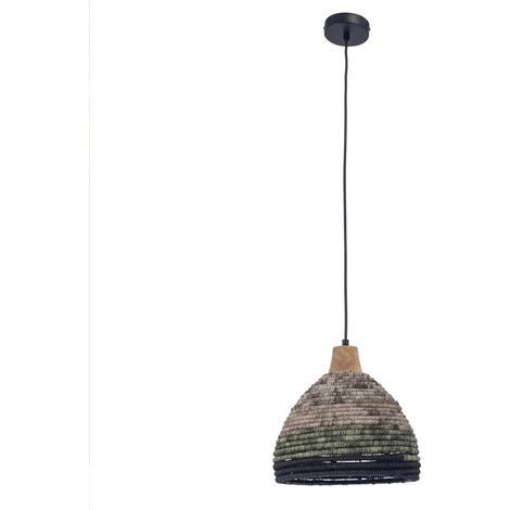 Korg lampara colgante con pantalla de cuerda natural para bombilla E27