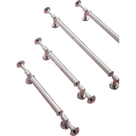 Poignée de porte placard en laiton massif, couleur argent clair (1/5)