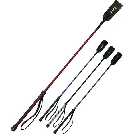 Frustino con rivestimento in nylon intrecciato impugnatura in gomma antiscivolo e passamano 65 cm: cm 65, blu (09) (1/5)