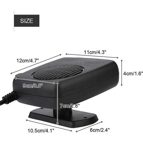 12V 200W Chauffage de voiture, Ventilateur de Chauffage et de Refroidissement 2 en 1, Chauffage allume cigare, Céramique Chauffage de refroidissement pour SUV, Camping-car, Véhicules (1/3)